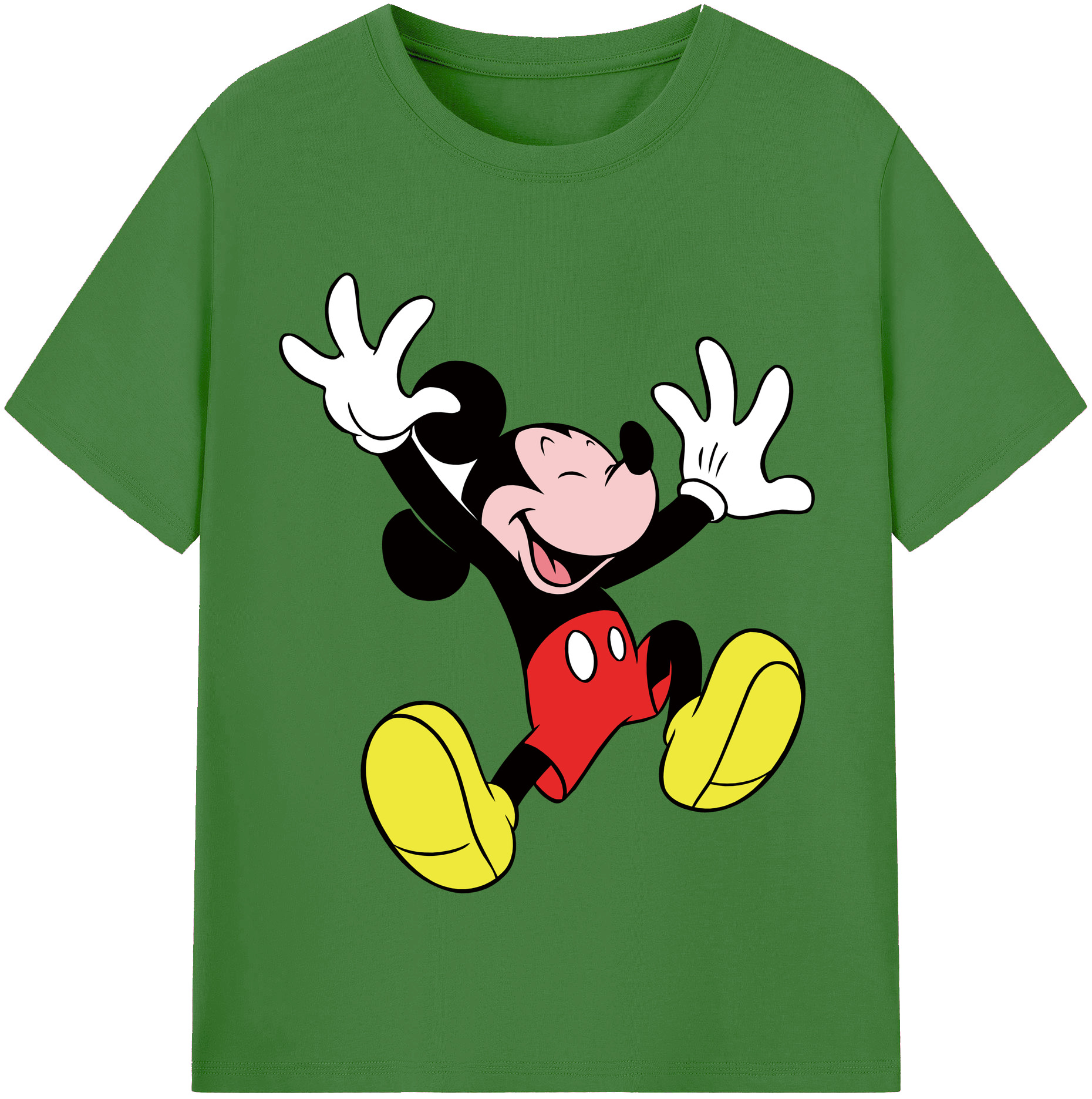 （画像用） ミッキーマウス Mickey Mouse レディースカジュアルプリントTシャツ（綿100％）